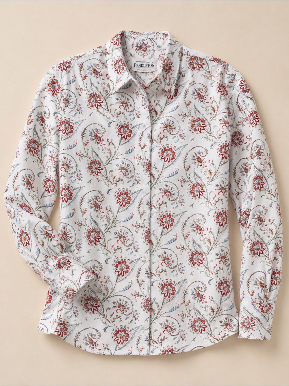 Pendleton long-sleeve button-down shirt with snap buttons size M